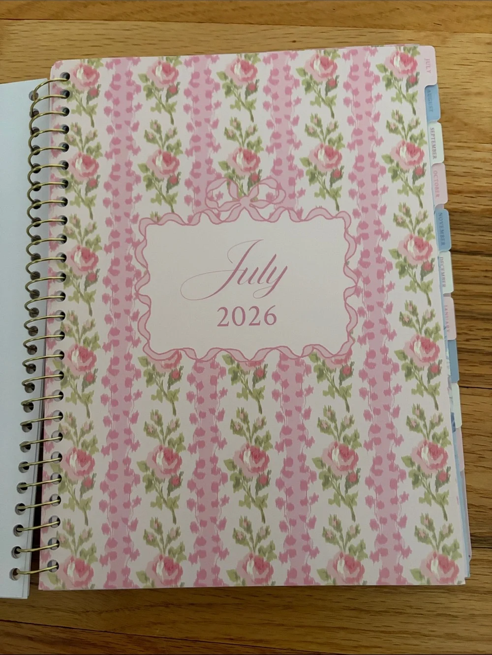 LoveShackFancy Pink & Gold 2026–2027 Spiral Planner